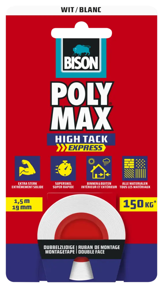 7004864-Article-pack-shot-front-straight-en-496-Bison-NL-FR-PolyMaxHighTackExpressMontagetapeWit