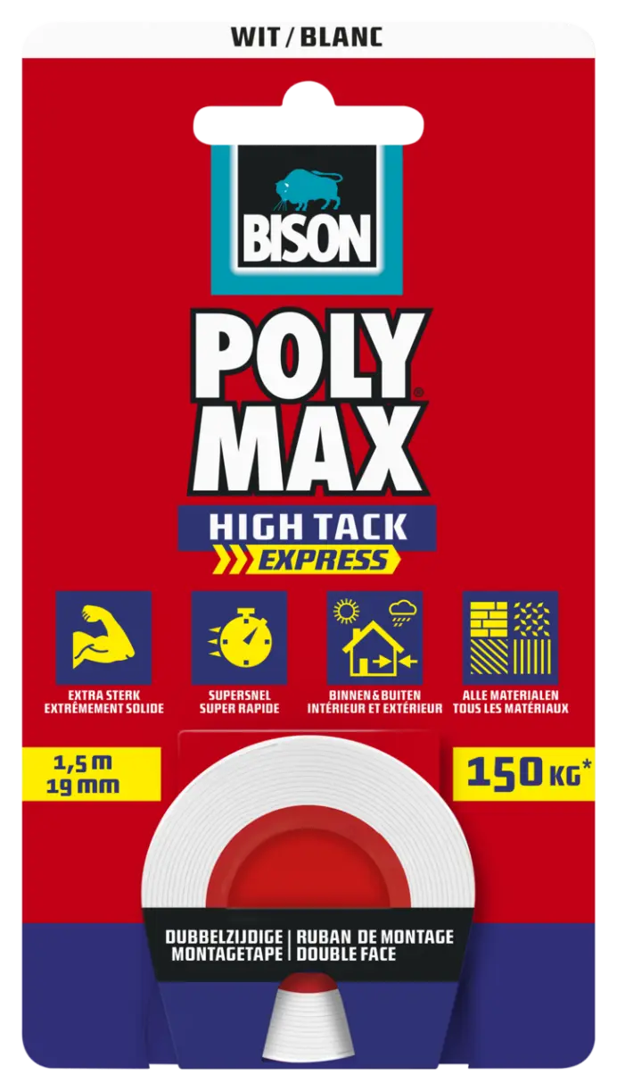 7004864-Article-pack-shot-front-straight-en-496-Bison-NL-FR-PolyMaxHighTackExpressMontagetapeWit